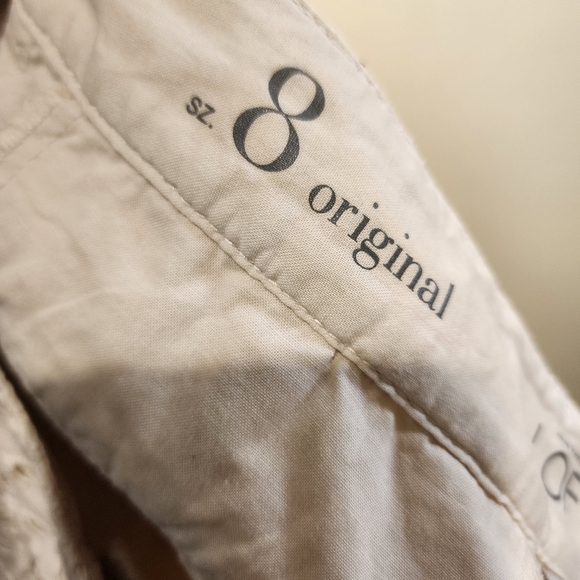 Loft women's cream casual Eyelet cotton shorts size 8 - Picture 9 of 10